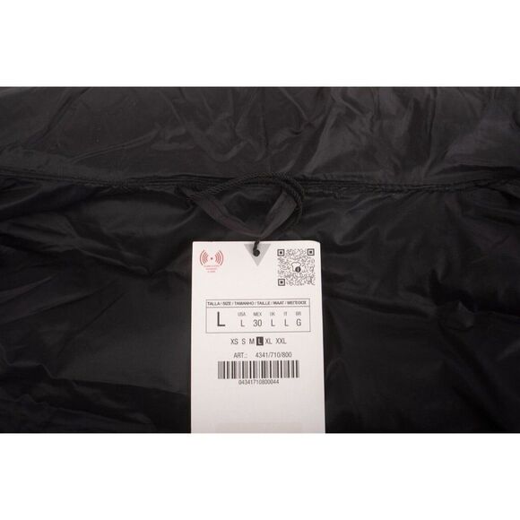 Zara Womens Short Puffer Jacket Coat Black L Large 4341/710 New w defect - Picture 6 of 6